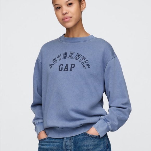 GAP VintageSoft Gap Logo Tunic Sweatshirt - Picture 1 of 5